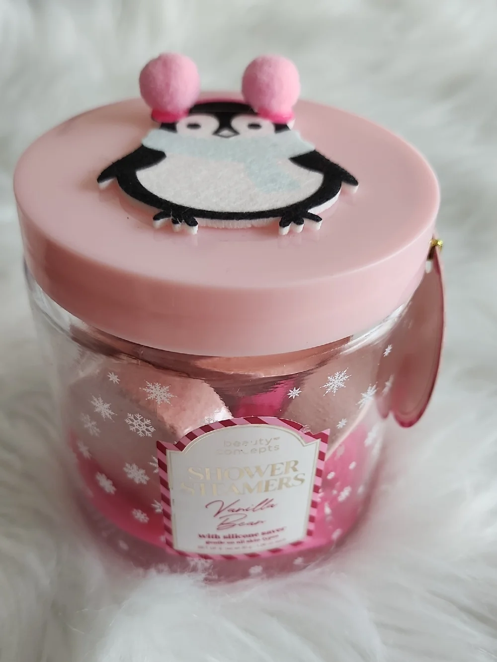 Beauty Creations 6 Shower Steamers Vanilla Bean With Silicone Saver NWT Sealed